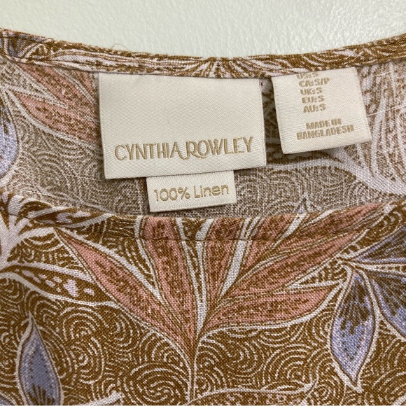100% soft linen Cynthia Rowley tank top - Picture 2 of 4